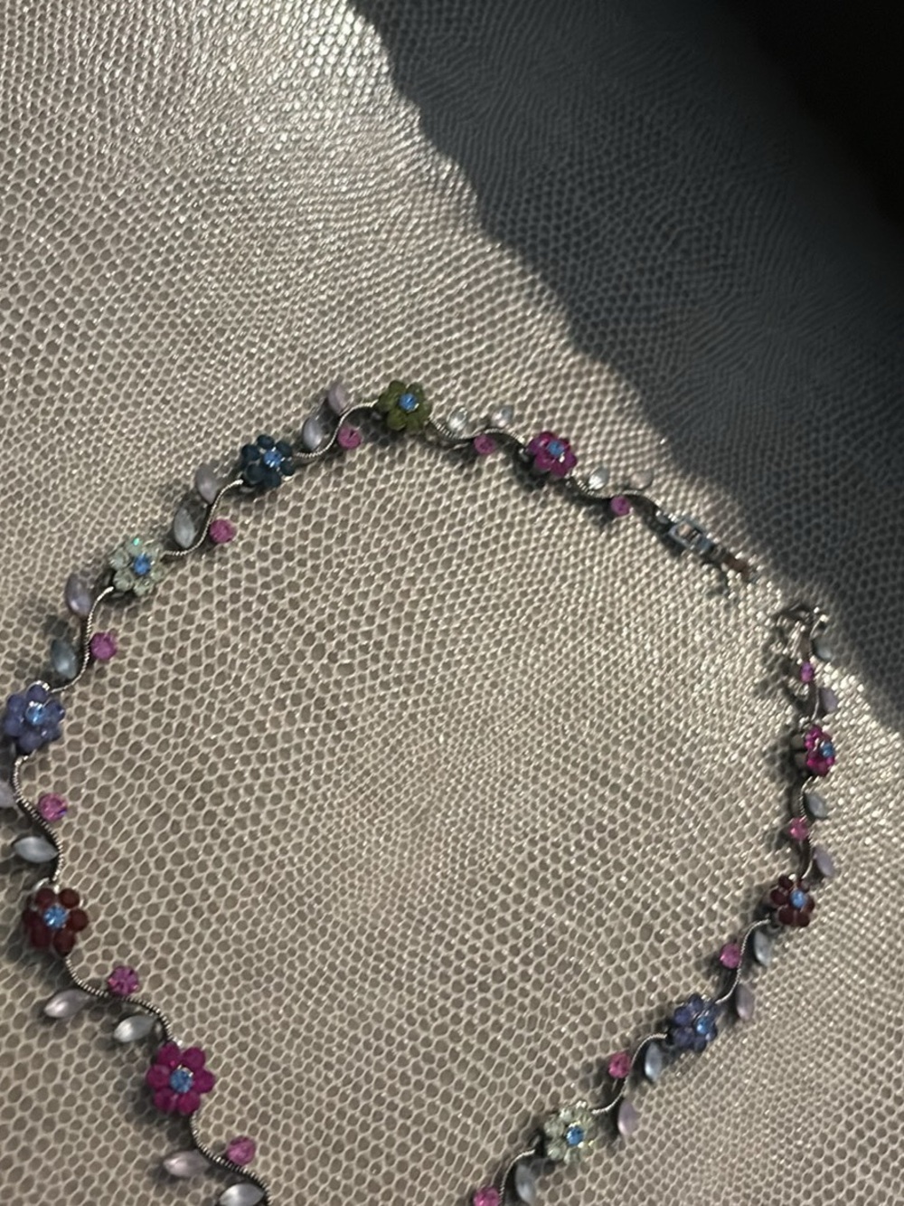 Silver Floral Multicolor Necklace - Women Jewelry